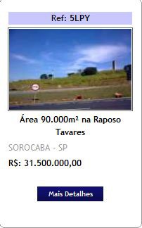 Área 90.000m² na Raposo Tavares ( perto do Campolim...em Sorocaba SP)